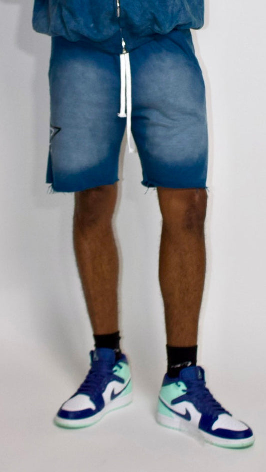 blue shorts