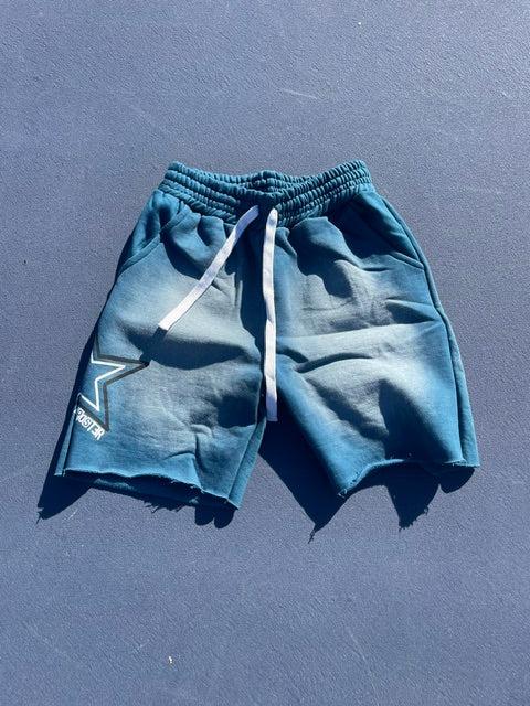 blue shorts